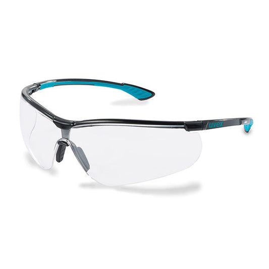 Uvex Sportstyle Blue Frame Safety Glasses Clear  Pack 10's