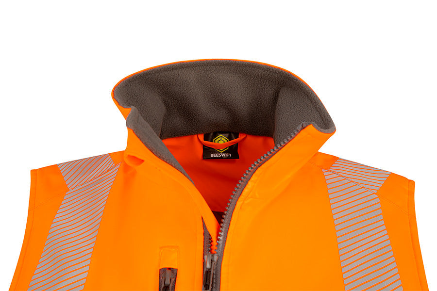 Womens Bodywarmer Fluorescent Orange ALL SIZES