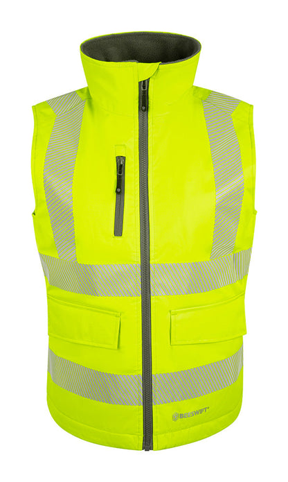 Womens Bodywarmer Fluorescent Yellow ALL SIZES