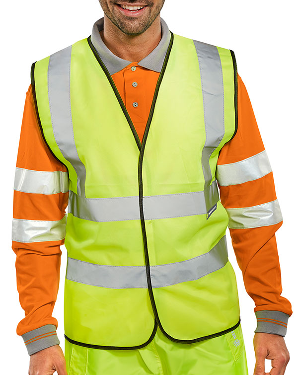 Beeswift Essential Bulk Buy Hi-Vis Vest (Pack of 100) - {ALL COLOURS / SIZES}