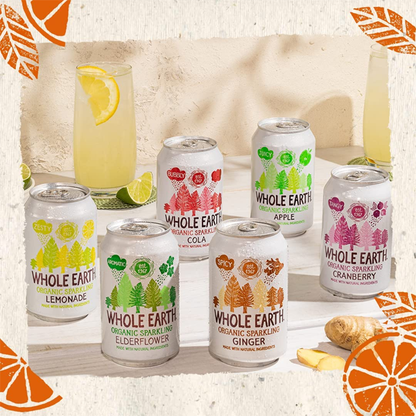 Whole Earth Organic Sparkling Elderflower 24x330ml