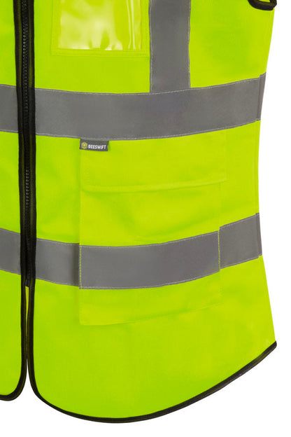 Beeswift Womens Hi-Vis Exec Waistcoat Yellow ALL SIZES