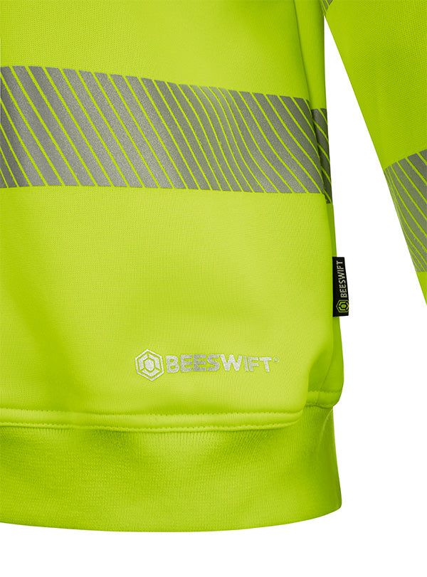 Womens Sweatshirt Fluorescent Yellow ALL SIZES