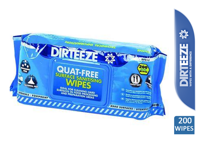 Dirteeze Multi Purpose Anti Bacterial Wipes Flowpack 200's - UK BUSINESS SUPPLIES