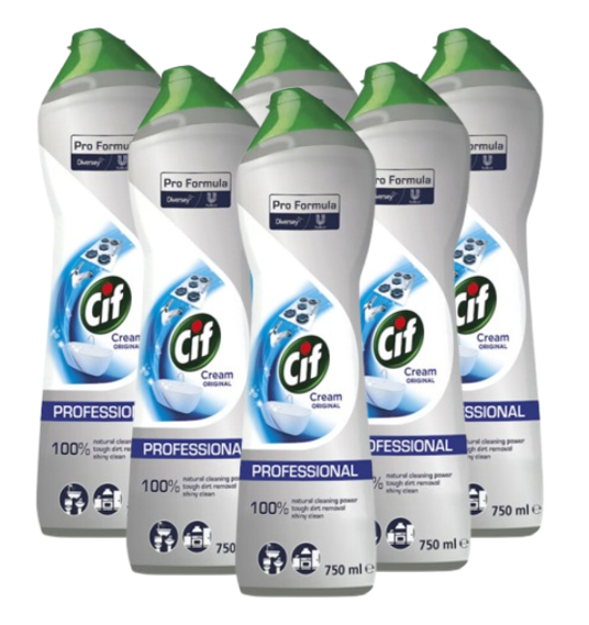 Cif Pro Formula Original Cream Cleanser 750ml | 6  Pack Bundle