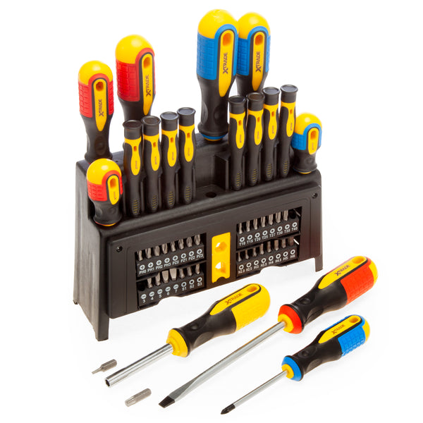 X-Trade 50 Piece Screw Driver Set | Workshop Display Unit | 1 x 50 Piece