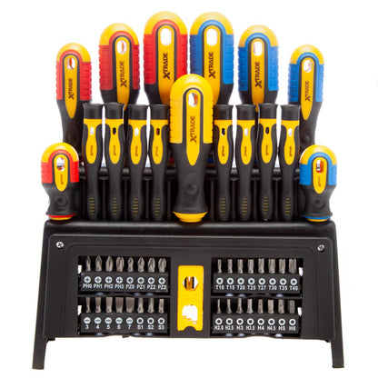 X-Trade 50 Piece Screw Driver Set | Workshop Display Unit | 1 x 50 Piece