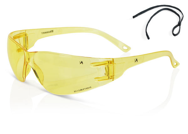 Beeswift Performance Lens Wraparound Safety Glasses Yellow