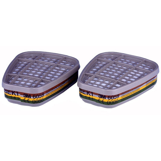 3M 6059 Ammonia, Gas, Vapour Filter Cartridge for use with 3M 6000 Series Respirator, 3M 7000 Series Respirator