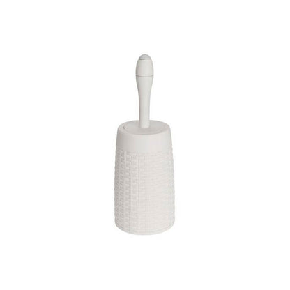 Addis Rattan Closed Cream Toilet Brush Set