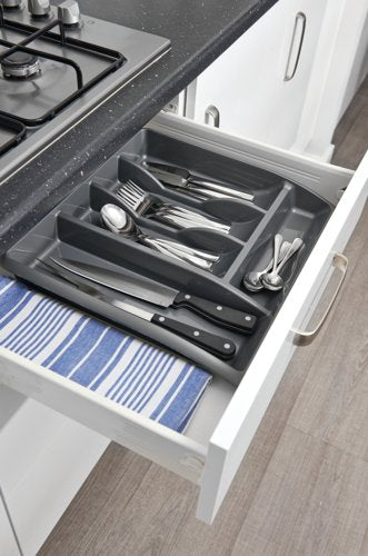 Addis Cutlery Tray Metallic Grey 510855