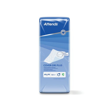 Attends Cover-Dri Bed Pad 600x900mm Plus x4 Pack of 50 36690