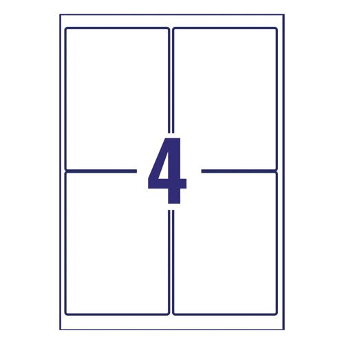 Avery Weatherproof Shipping Label 4 Per Sheet (Pack of 100) L7994-25