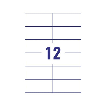 Avery Removable Labels 12 Per Sheet White (Pack of 300) L4743REV-25