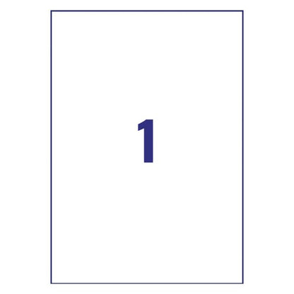 Avery Ultra Heavy Duty Waterproof Labels 209x291mm Pack of 20 B4775-20