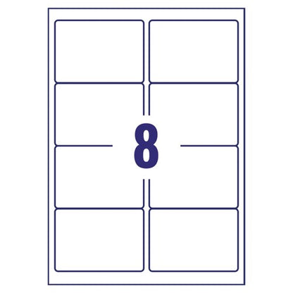Avery Laser Labels Recycled 8 Per Sheet White (Pack of 800) LR7165-100