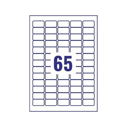 Avery Laser Mini Labels 38x21mm 65 Per Sheet Clear (Pack of 1625) L7551-25