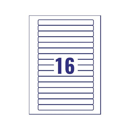 Avery Video Spine Label 145x17mm 16 Per Sheet White (Pack of 400) L7674-25