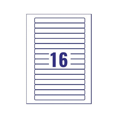 Avery Video Spine Label 145x17mm 16 Per Sheet White (Pack of 400) L7674-25