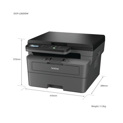 Brother DCP-L2620DW A4 3-in-1 Wireless Mono Laser Printer DCPL2620DWZU1