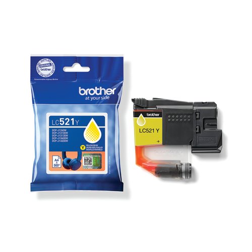 Brother LC-521Y Yellow Ink Cartridge LC521Y
