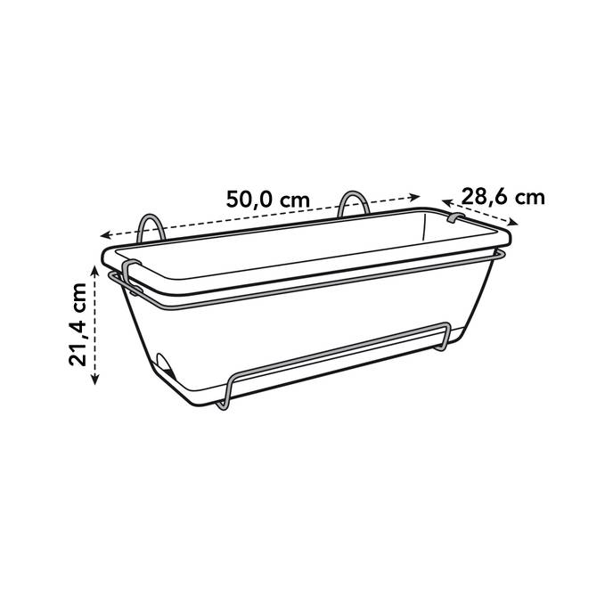 Elho Barcelona Allin1 Balcony Set 50cm TERRACOTTA