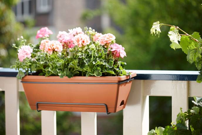 Elho Barcelona Allin1 Balcony Set 50cm TERRACOTTA