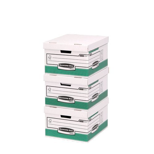 Bankers Box System Storage Box Large Green (Pack of 10) 00791-FFLP