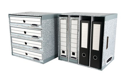Bankers Box System File Store 4 Drawer Grey (Pack of 5) 01840