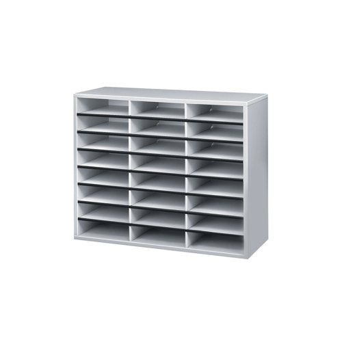 Fellowes Literature Sorter A4 24 Compartments Dove Grey 25041