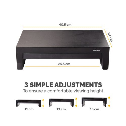 Fellowes Designer Suites Monitor Stand Black 8038101
