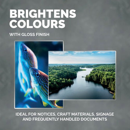 Fellowes Enhance80 Self Adhesive Laminating Pouch A3 160 Micron Total Gloss (Pack of 100) 5302302