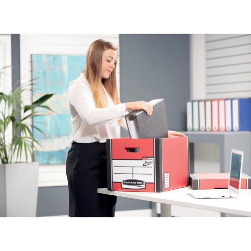 Bankers Box Premium Tall Storage Box Red (Pack of 5) 7260706
