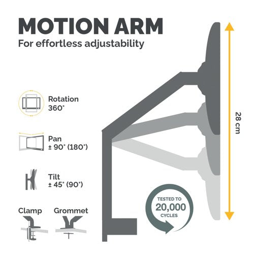 Fellowes Platinum Series Single Monitor Arm 8043301