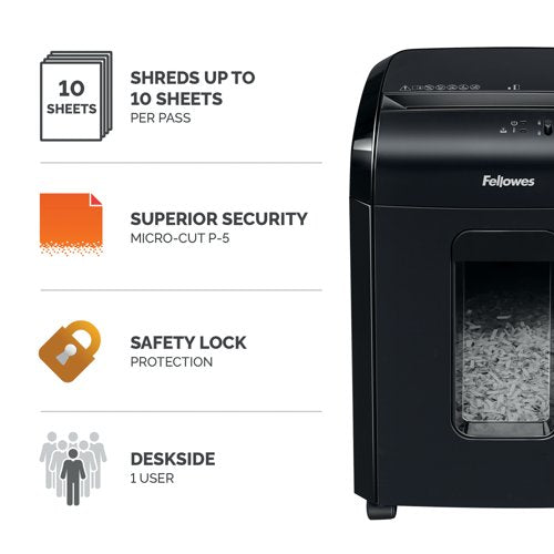 Fellowes Powershred 10M Micro-Cut Shredder 4630701