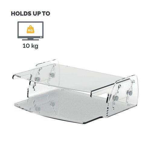 Fellowes Clarity Adjustable Monitor Stand Clear Acrylic 9731101