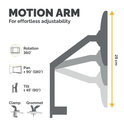 Fellowes Platinum Series Single Monitor Arm White 8056201