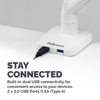 Fellowes Platinum Series Single Monitor Arm White 8056201