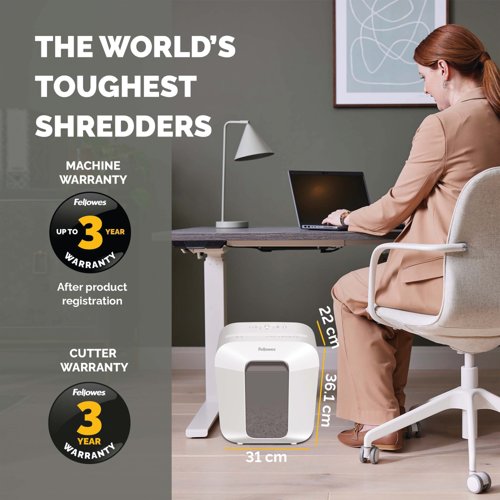 Fellowes Powershred LX25 Cross-Cut Shredder White 100110063