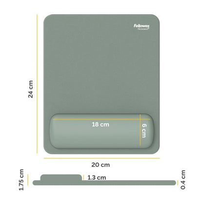 Fellowes Breyta Standard Mouse Pad Wrist Rest Sage 100142558