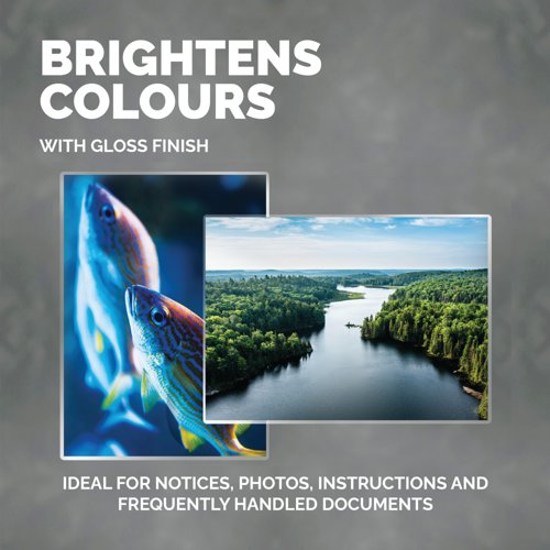 Fellowes Laminating Pouches 250 Micron Total Thickness Gloss A4 (Pack of 500) 1100144249