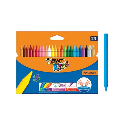 Bic Plastidecor Crayons Assorted Pack of 24 8297721