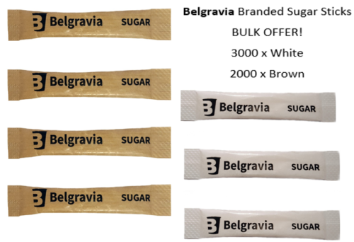 Belgravia White {3} & Brown {2}  Sugar Sticks Multi Pack Offer 5000's
