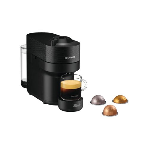 Nespresso Vertuo Pop Coffee Machine Bundle Pack Black ENV90.B + Caps