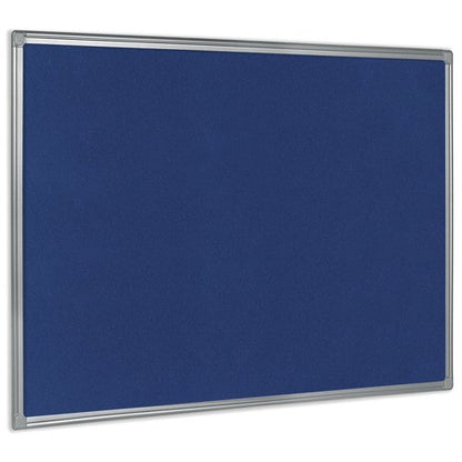 Bi-Office Aluminium Trim Felt Noticeboard 600x450mm Blue FB0443186