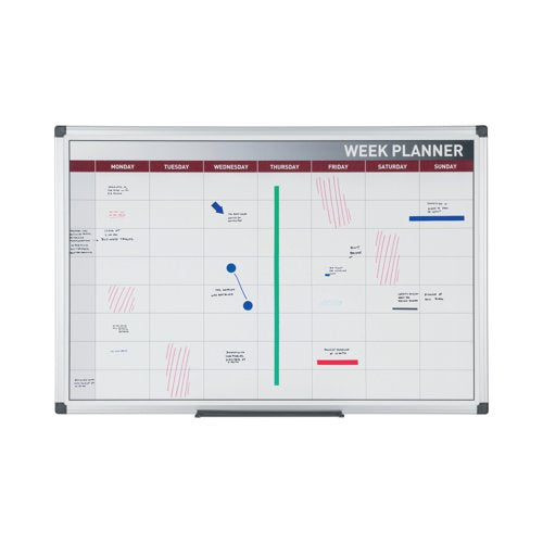 Bi-Office Magnetic Week Planner 900x600mm GA0333170