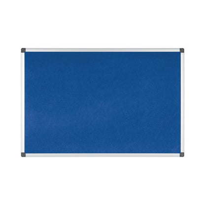 Bi-Office Aluminium Trim Felt Notice Board 900x600mm Blue FA0343170