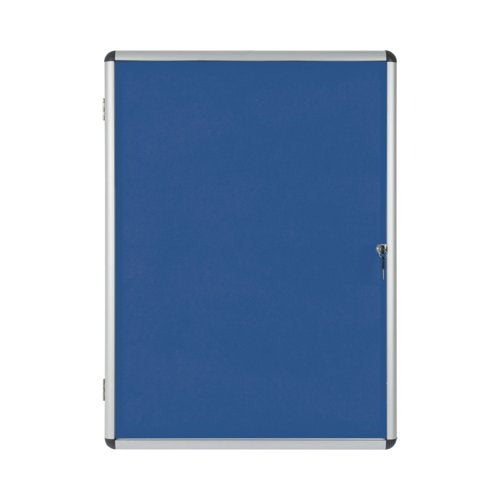 Bi-Office Enclore Felt Indoor Lockable Glazed Case 720x981x35mm Blue VT630107150
