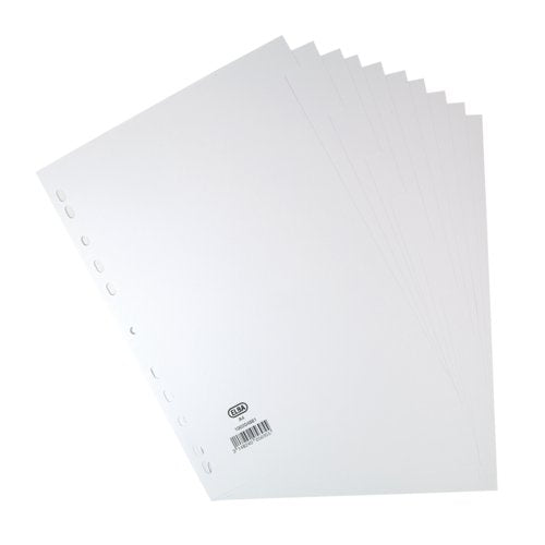Elba 10-Part Divider 160Gsm Manilla Multipunched A4 White 100204881