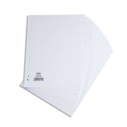 Elba 20-Part Divider 160Gsm Multipunched A4 White 400007500
